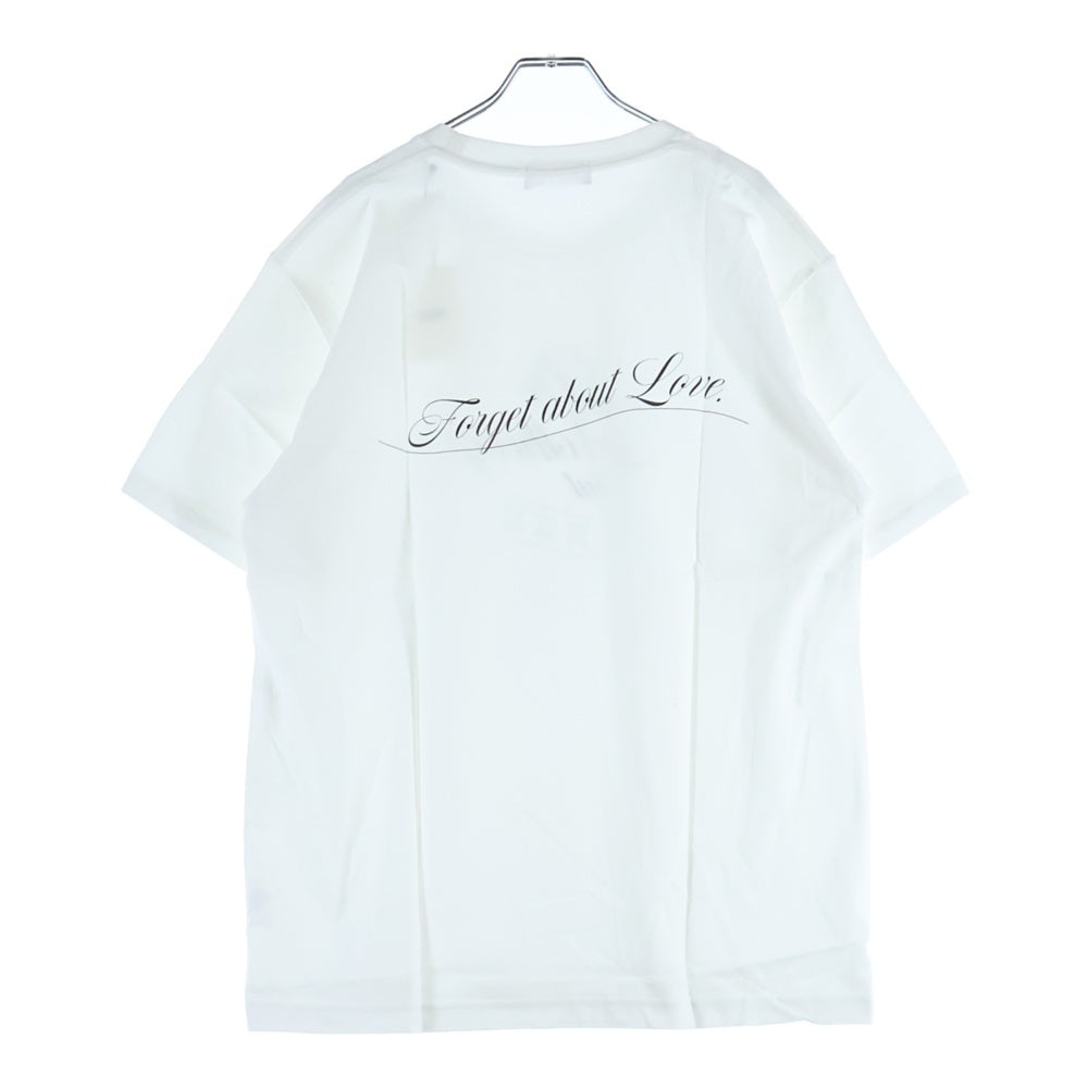 GOD SELECTION XXX(ゴッドセレクショントリプルエックス) 19SS フロントプリント クルーネックコットン半袖Tシャツ ホワイト GX-S19-DNST-01