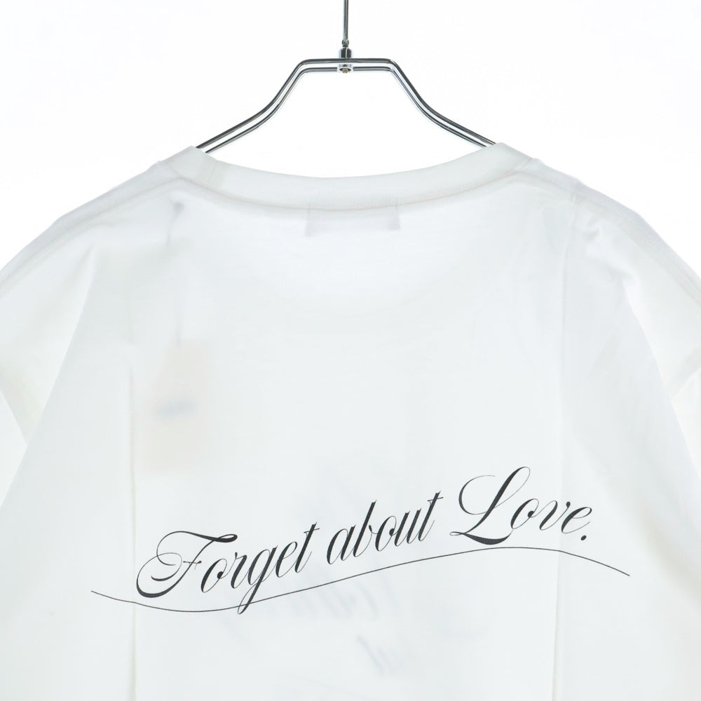 GOD SELECTION XXX(ゴッドセレクショントリプルエックス) 19SS フロントプリント クルーネックコットン半袖Tシャツ ホワイト GX-S19-DNST-01