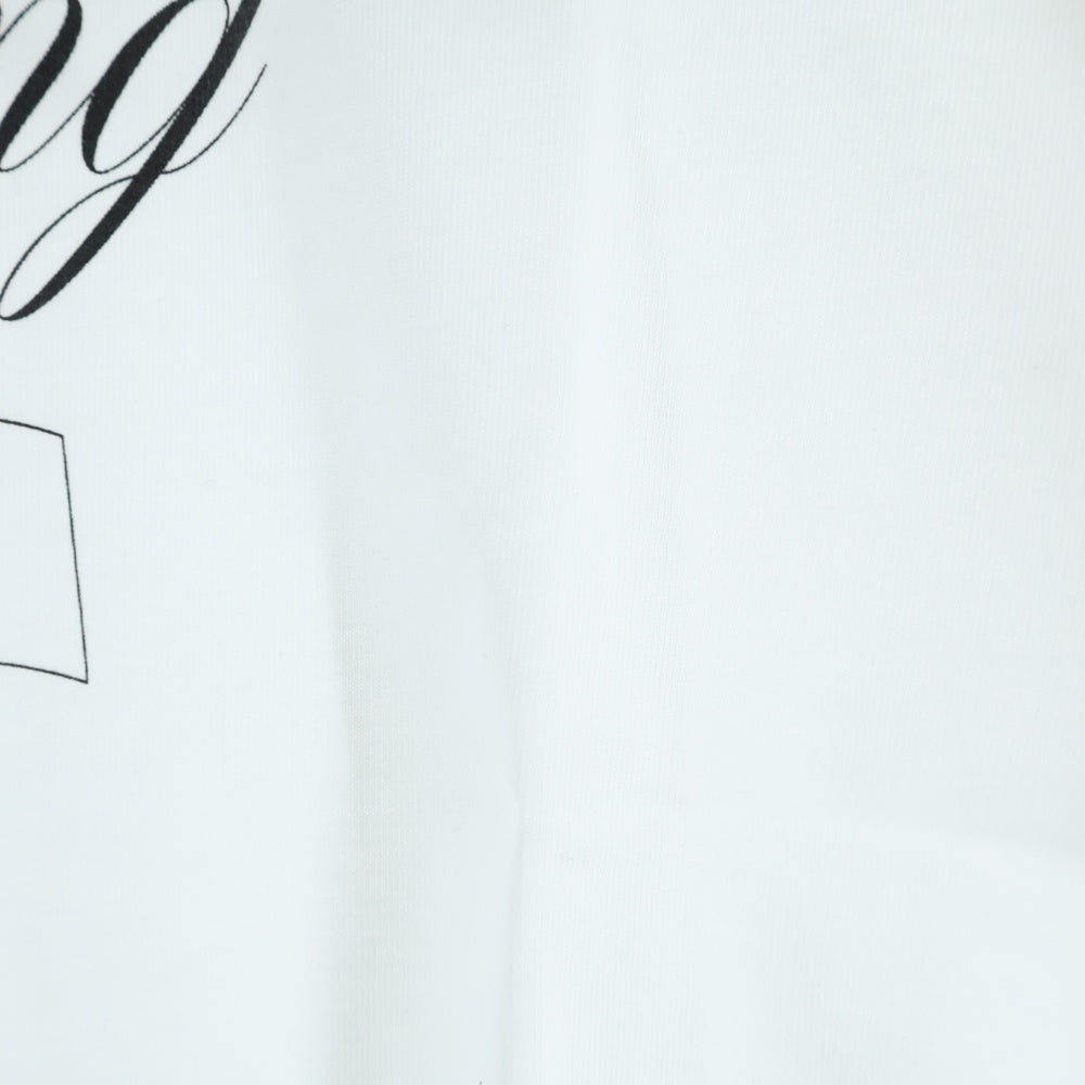 GOD SELECTION XXX(ゴッドセレクショントリプルエックス) 19SS フロントプリント クルーネックコットン半袖Tシャツ ホワイト GX-S19-DNST-01