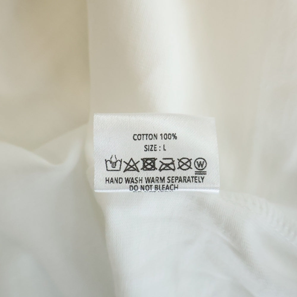 GOD SELECTION XXX(ゴッドセレクショントリプルエックス) 20SS×FRAGMENT FRGMT フラグメント ペイントロゴクルーネックコットン半袖Tシャツ ホワイト GX-S20-7FST-04