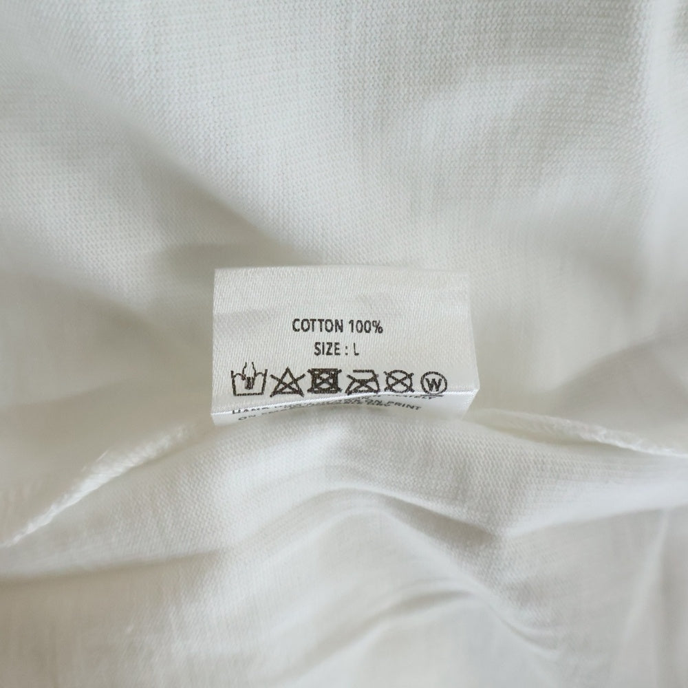 GOD SELECTION XXX(ゴッドセレクショントリプルエックス) 19SS MEDICOM TOYEXHIBITION '19 フロントプリント クルーネックコットン半袖Tシャツ ホワイト GX-S19-MTST-01