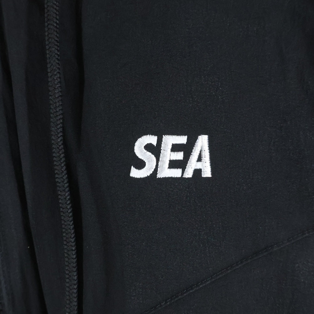 WIND AND SEA(ウィンダンシー) 20SS ロゴプリント ジップアップ ナイロンジャケット ブラック WDS-20S-JK-05