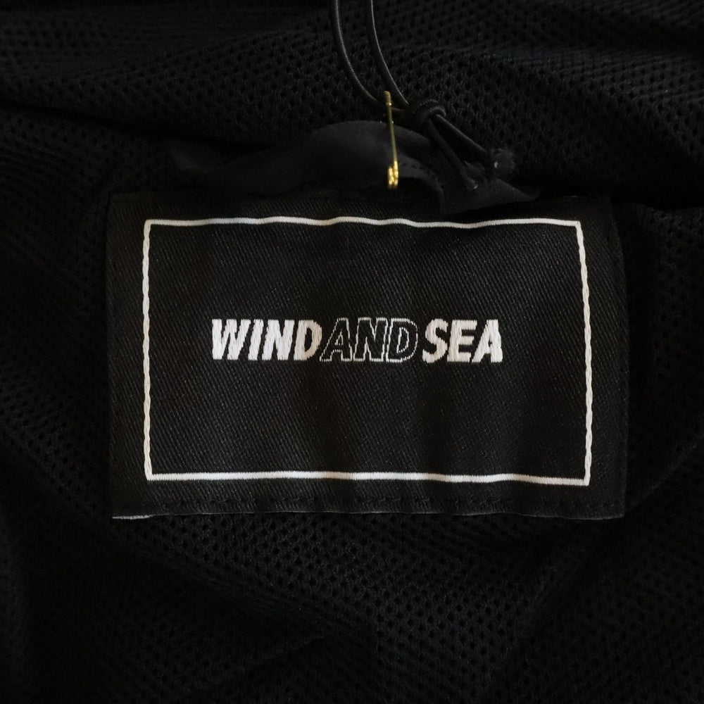 WIND AND SEA(ウィンダンシー) 20SS ロゴプリント ジップアップ ナイロンジャケット ブラック WDS-20S-JK-05