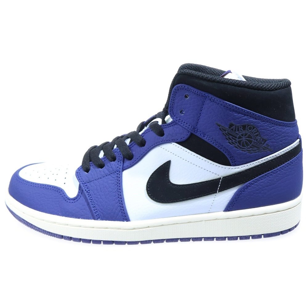 NIKE(ナイキ) AIR JORDAN 1 MID DEEP ROYAL エアジョーダン1 ディープ ロイヤル ミッドカットスニーカー ネイビー US10/28cm 852542-400