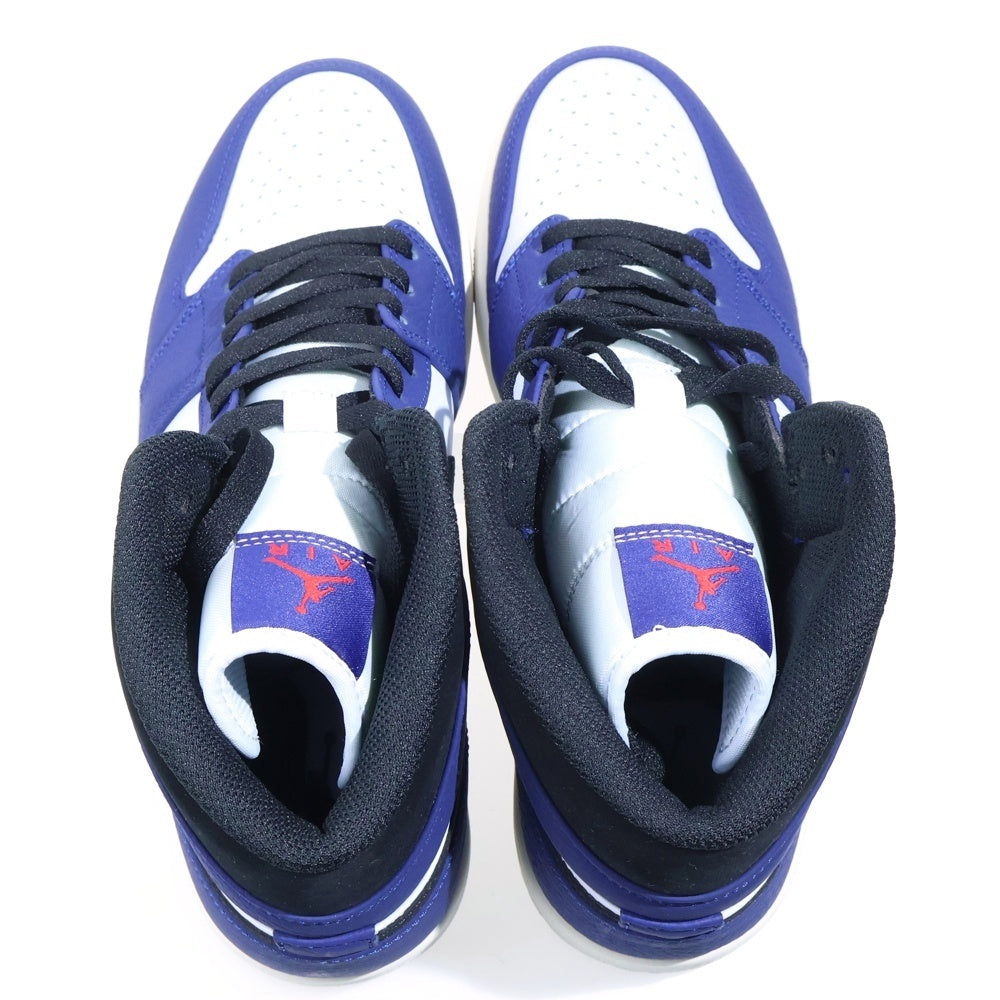NIKE(ナイキ) AIR JORDAN 1 MID DEEP ROYAL エアジョーダン1 ディープ ロイヤル ミッドカットスニーカー ネイビー US10/28cm 852542-400
