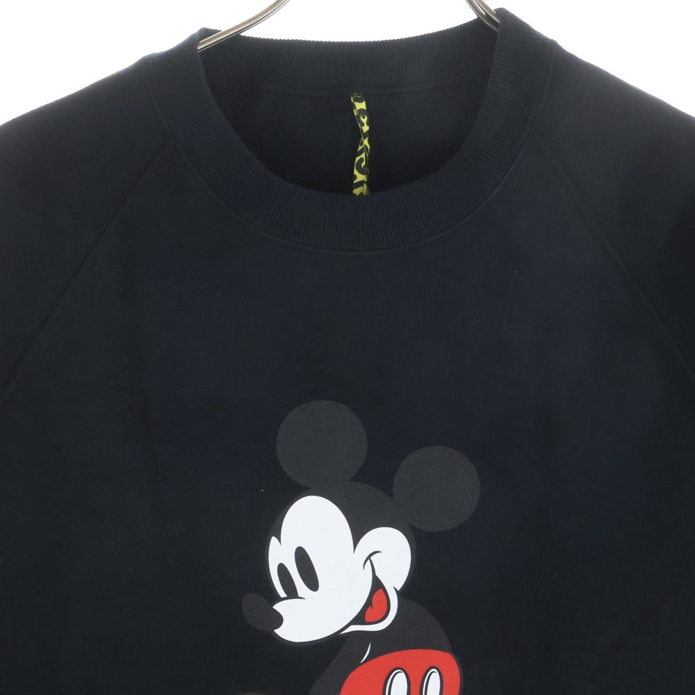 WIND AND SEA(ウィンダンシー) ×Disney×EY×WDSCOLLABQ/S/ SLEEVE SWEAT ディズニー ミッキーマウスプリント クルーネック半袖スウェットトレーナー ブラック WDS-EY-02