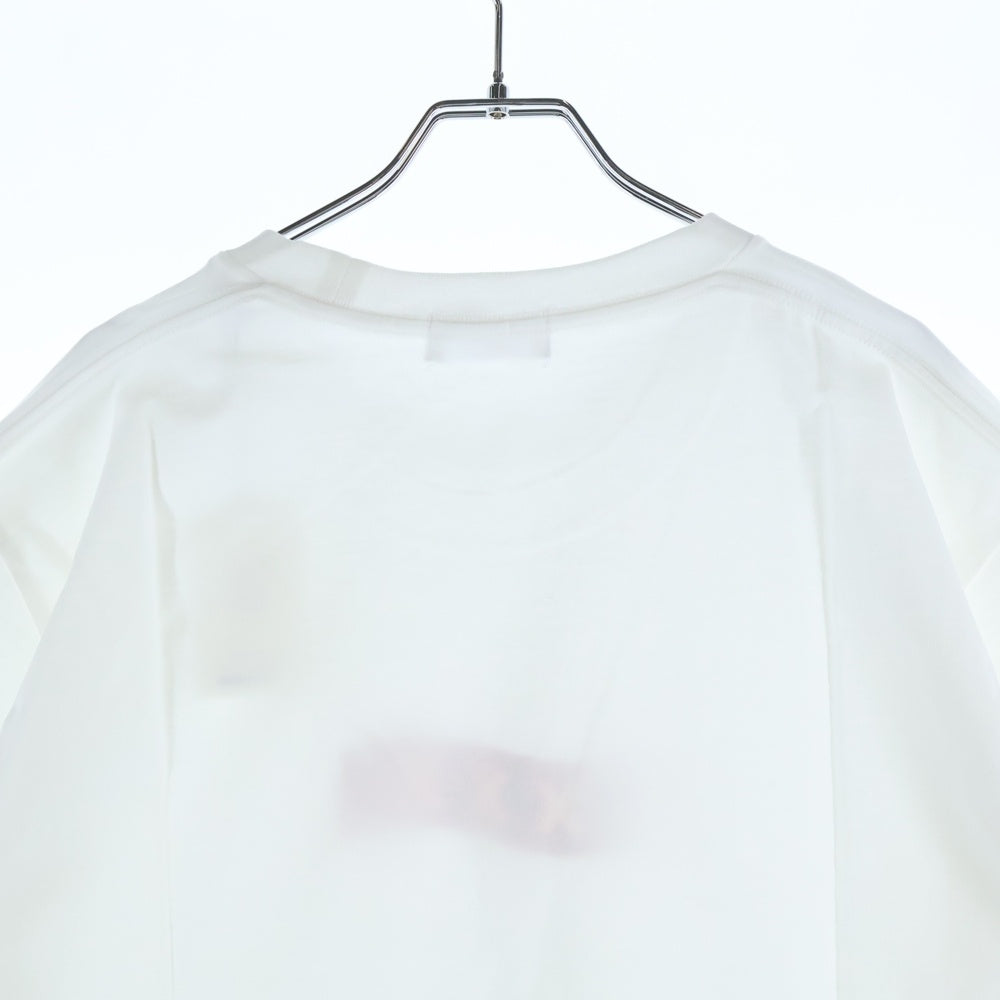 GOD SELECTION XXX(ゴッドセレクショントリプルエックス) 19SS パイソンロゴプリント クルーネックコットン半袖Tシャツ ホワイト GX-S19-6ST-07