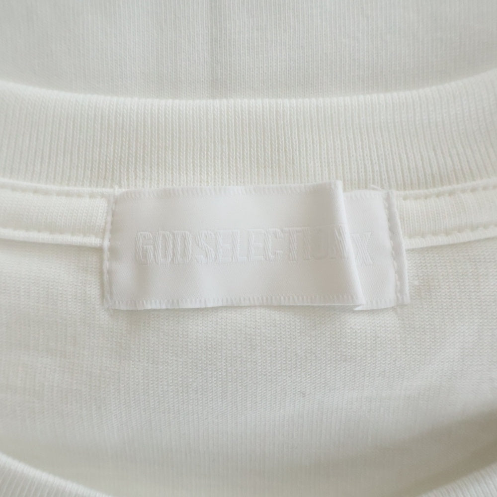 GOD SELECTION XXX(ゴッドセレクショントリプルエックス) 19SS パイソンロゴプリント クルーネックコットン半袖Tシャツ ホワイト GX-S19-6ST-07
