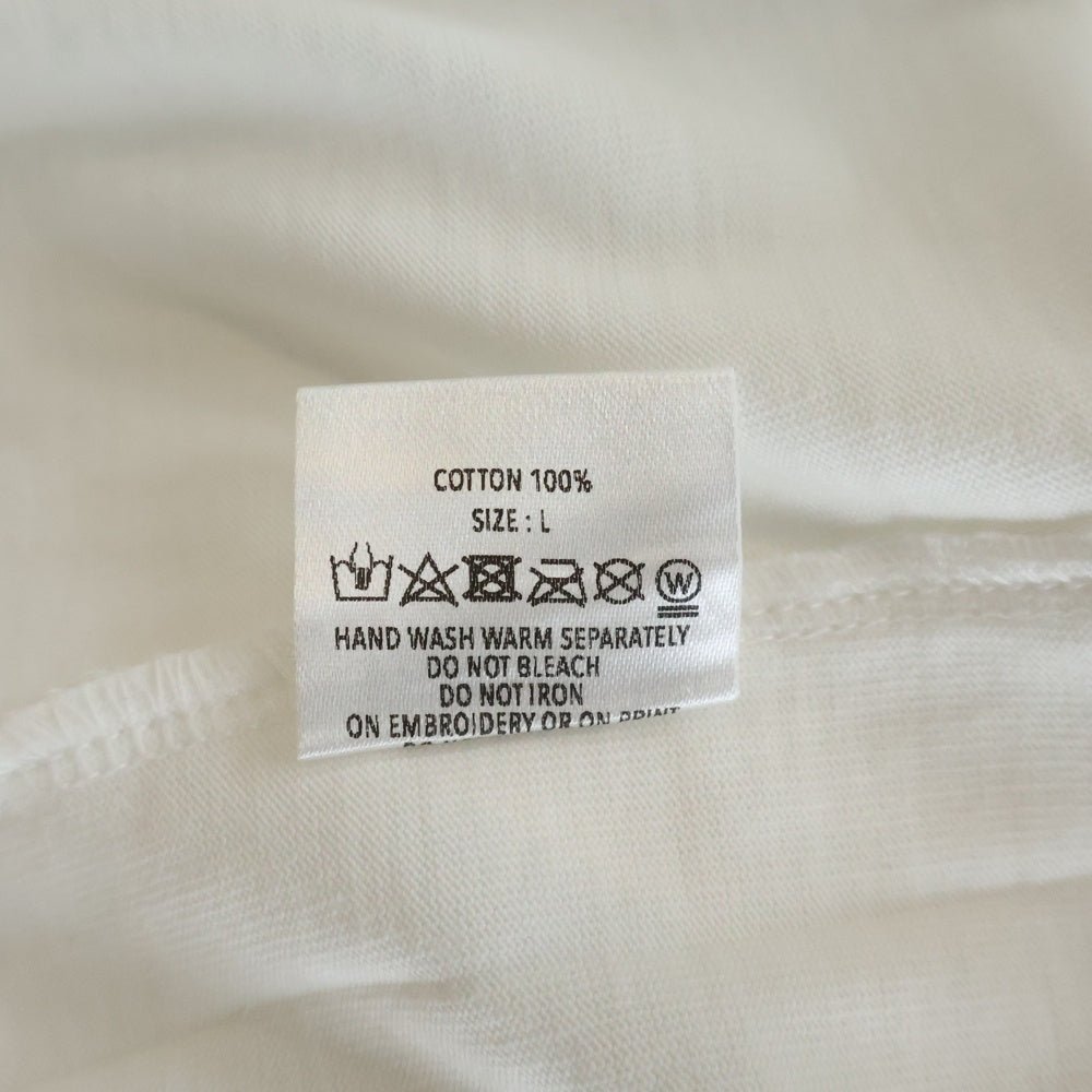 GOD SELECTION XXX(ゴッドセレクショントリプルエックス) 19SS パイソンロゴプリント クルーネックコットン半袖Tシャツ ホワイト GX-S19-6ST-07