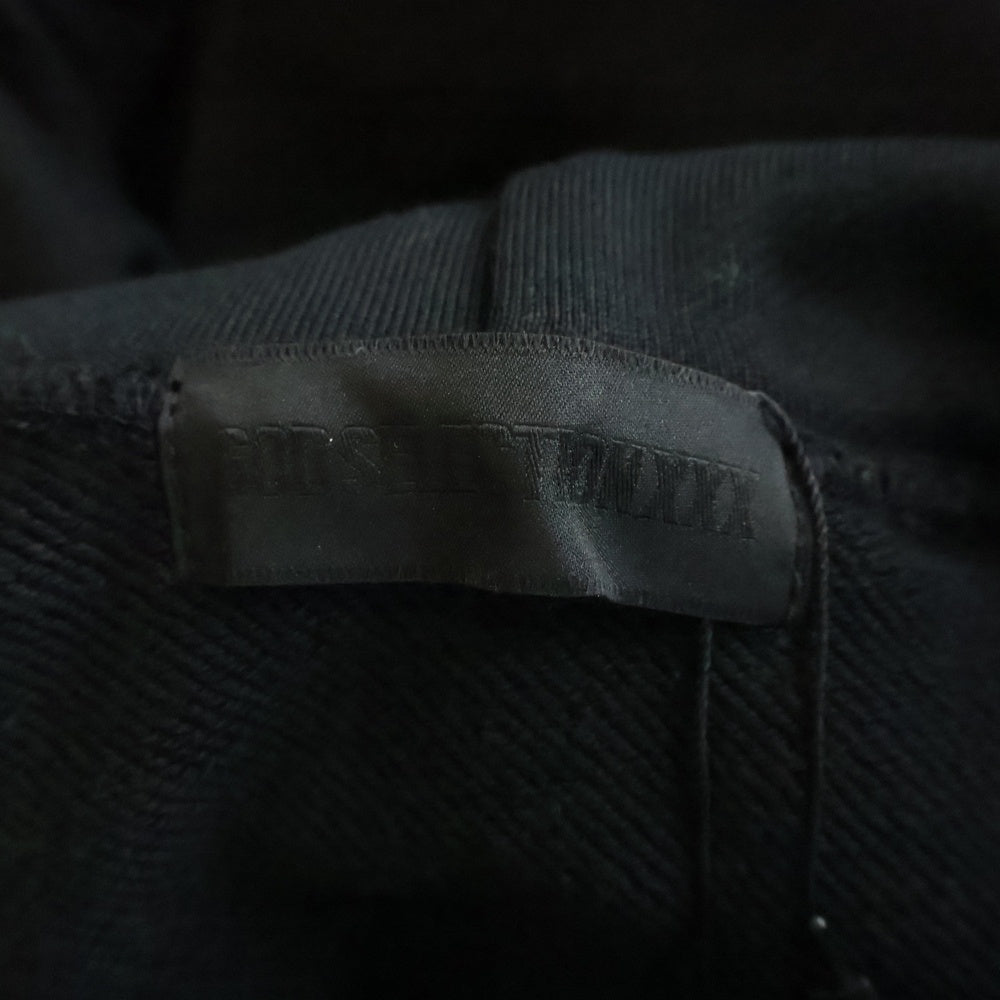 GOD SELECTION XXX(ゴッドセレクショントリプルエックス) 20AW ロゴ刺繍 コットンプルオーバーパーカー ブラック GX-A20-HD-01