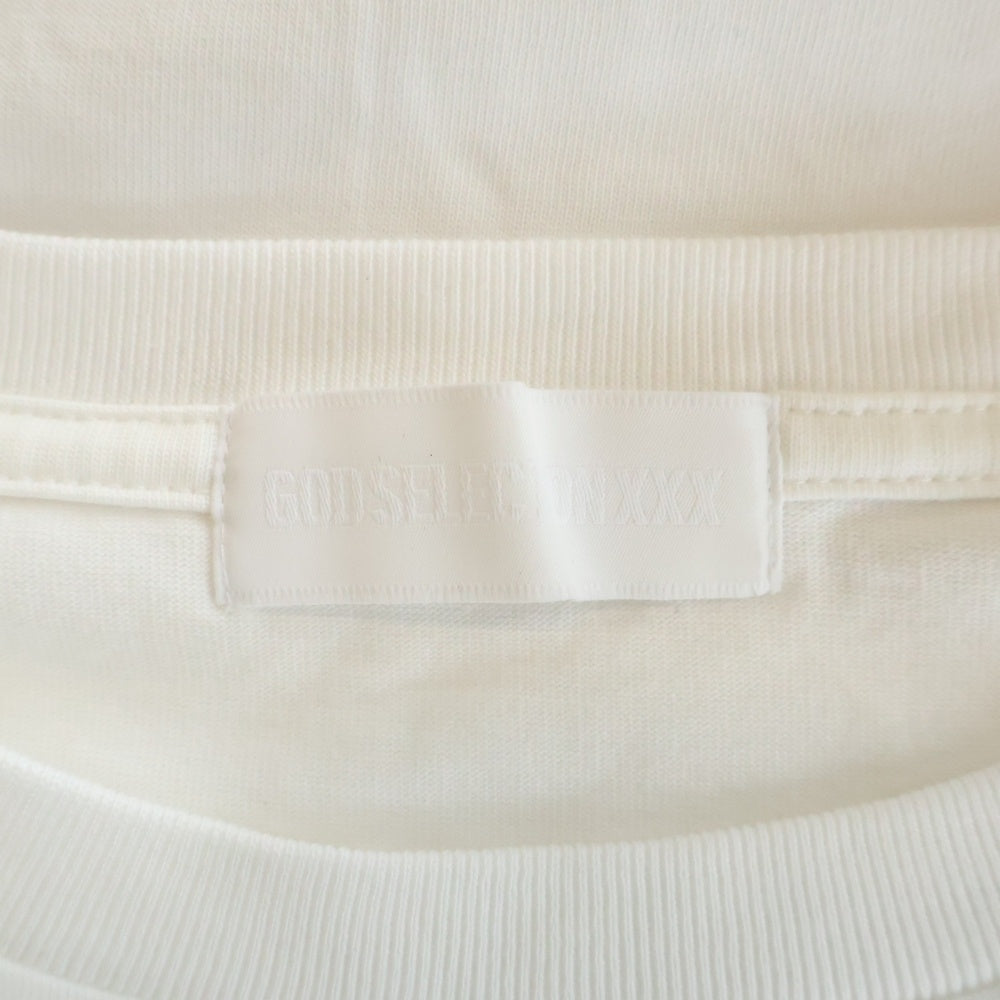 GOD SELECTION XXX(ゴッドセレクショントリプルエックス) 20AW フォトプリント クルーネックコットン長袖カットソー ロンT ホワイト GX-A20-LT-03