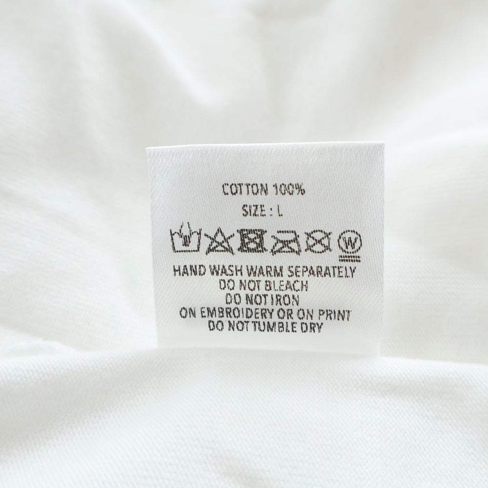 GOD SELECTION XXX(ゴッドセレクショントリプルエックス) 20AW フォトプリント クルーネックコットン長袖カットソー ロンT ホワイト GX-A20-LT-03