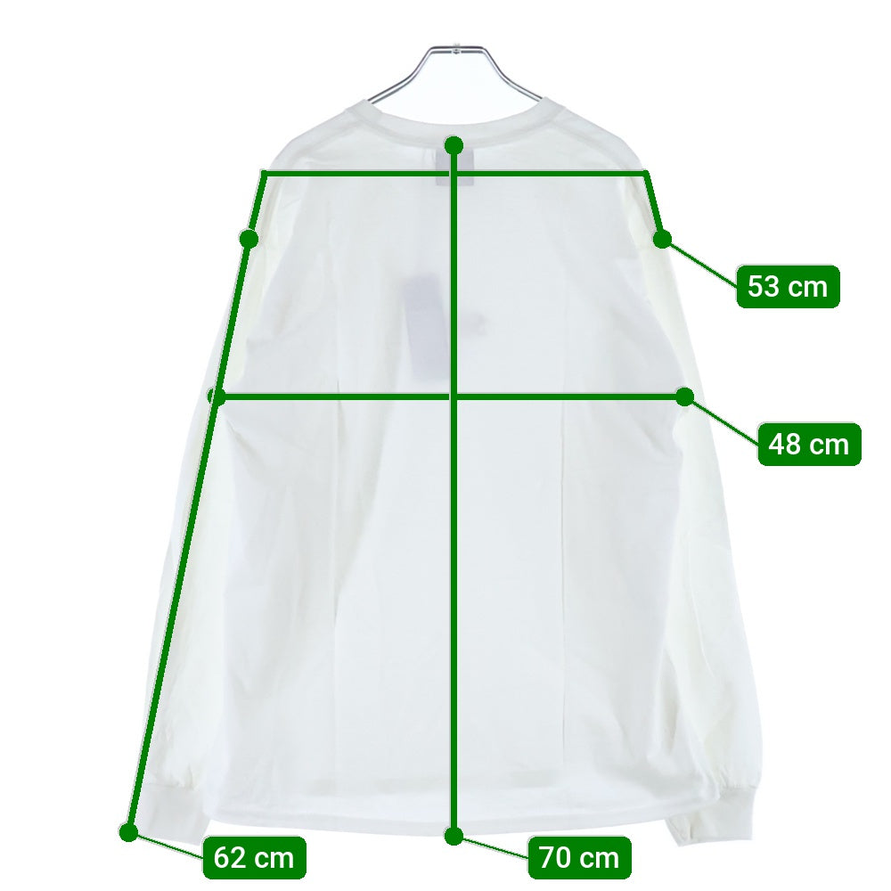 WIND AND SEA(ウィンダンシー) ×Ameri VINTAGE COLLAB LS TEE アメリヴィンテージ クルーネックコットン長袖カットソー ロンT ホワイト WDS-AMR-AW-02