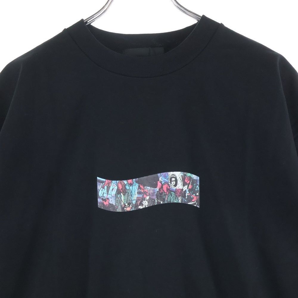 GOD SELECTION XXX(ゴッドセレクショントリプルエックス) 21AW CHRIS NAMAIZAWA TEE クリス ナマイザワ クルーネックコットン半袖Tシャツ ブラック GX-A21-CRST-13