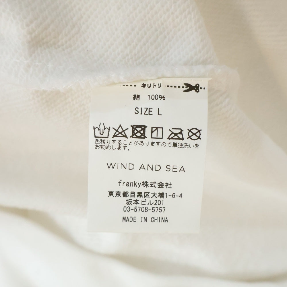 WIND AND SEA(ウィンダンシー) ×SNKRDUNK HOODIE スニーカーダンク コラボ フーディ プルオーバーパーカー ホワイト WDS-SNKR-2-03