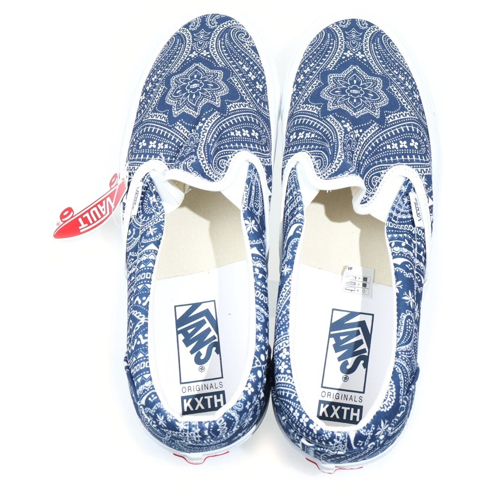 VANS(ヴァンズ) ×KITH OG CLASSIC SLIP-ON LX キス ペイズリー クラシック スリッポン スニーカー ネイビー US11/29cm VN0A45JK6CC