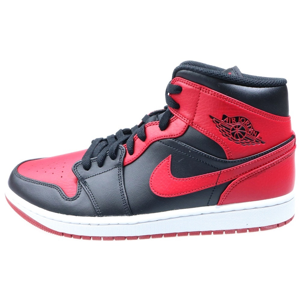 NIKE(ナイキ) AIR JORDAN 1 MID BRED エアージョーダン ブレッド ハイカットスニーカー ブラック/レッド US11/29cm 554724-074