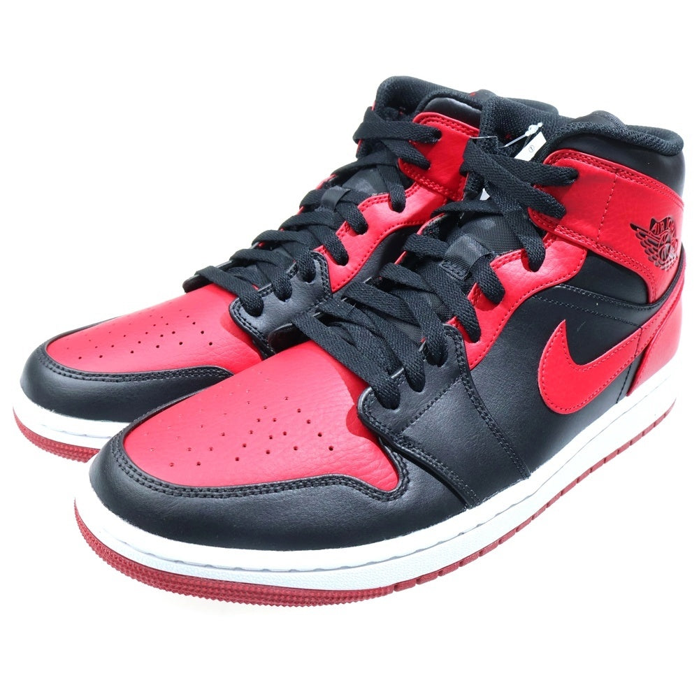 NIKE(ナイキ) AIR JORDAN 1 MID BRED エアージョーダン ブレッド ハイカットスニーカー ブラック/レッド US11/29cm 554724-074
