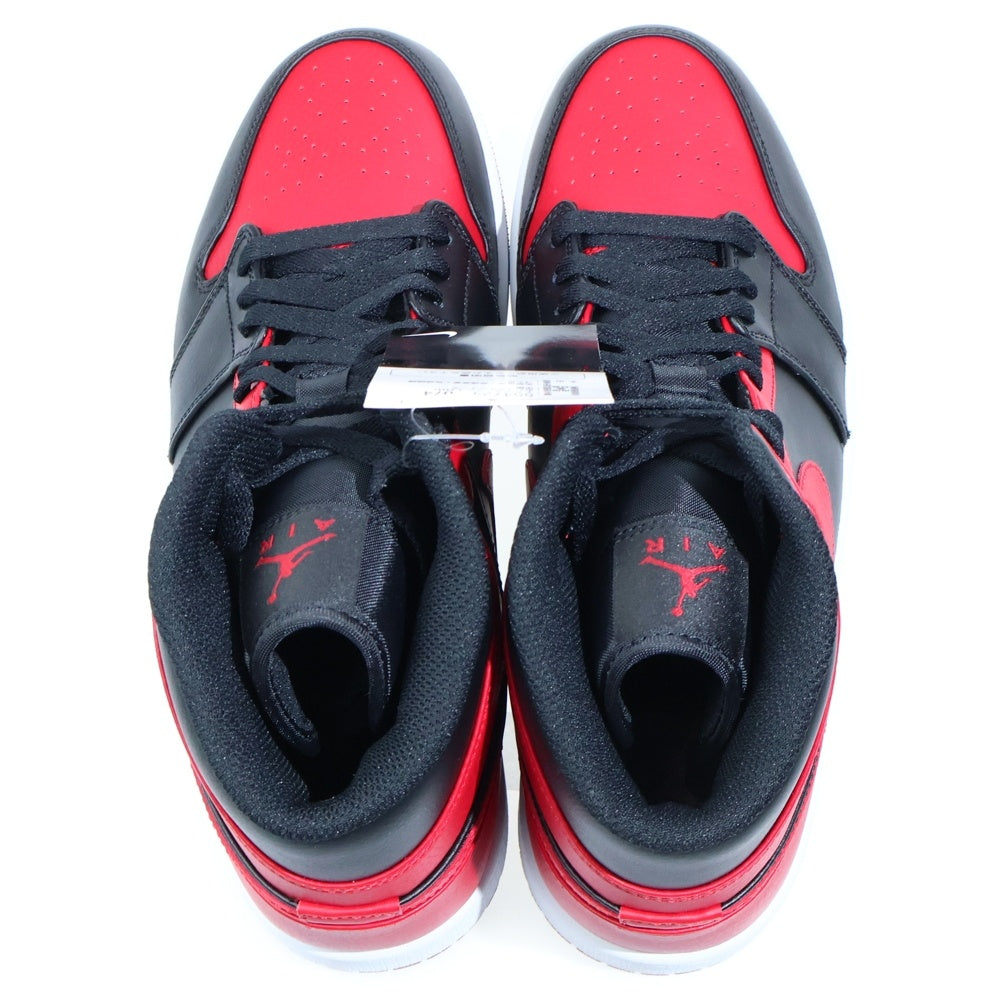 NIKE(ナイキ) AIR JORDAN 1 MID BRED エアージョーダン ブレッド ハイカットスニーカー ブラック/レッド US11/29cm 554724-074