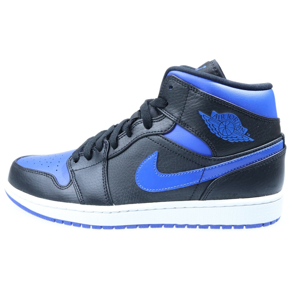 NIKE(ナイキ) AIR JORDAN 1 MID HYPER ROYAL エアジョーダン1 ハイパーロイヤル ミッドカットスニーカー ブラック/ブルー US10.5/28.5cm 554724-068