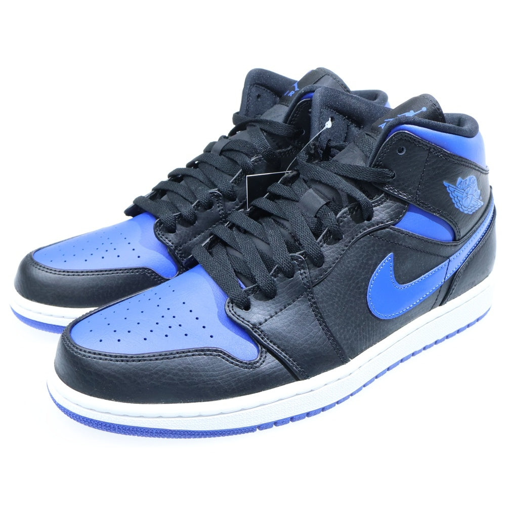 NIKE(ナイキ) AIR JORDAN 1 MID HYPER ROYAL エアジョーダン1 ハイパーロイヤル ミッドカットスニーカー ブラック/ブルー US10.5/28.5cm 554724-068