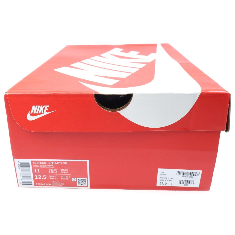 NIKE(ナイキ) AIR MORE UPTEMPO 96 エアモアアップテンポ ハイカットスニーカー レッド/ブラック US11/29cm 921948-600