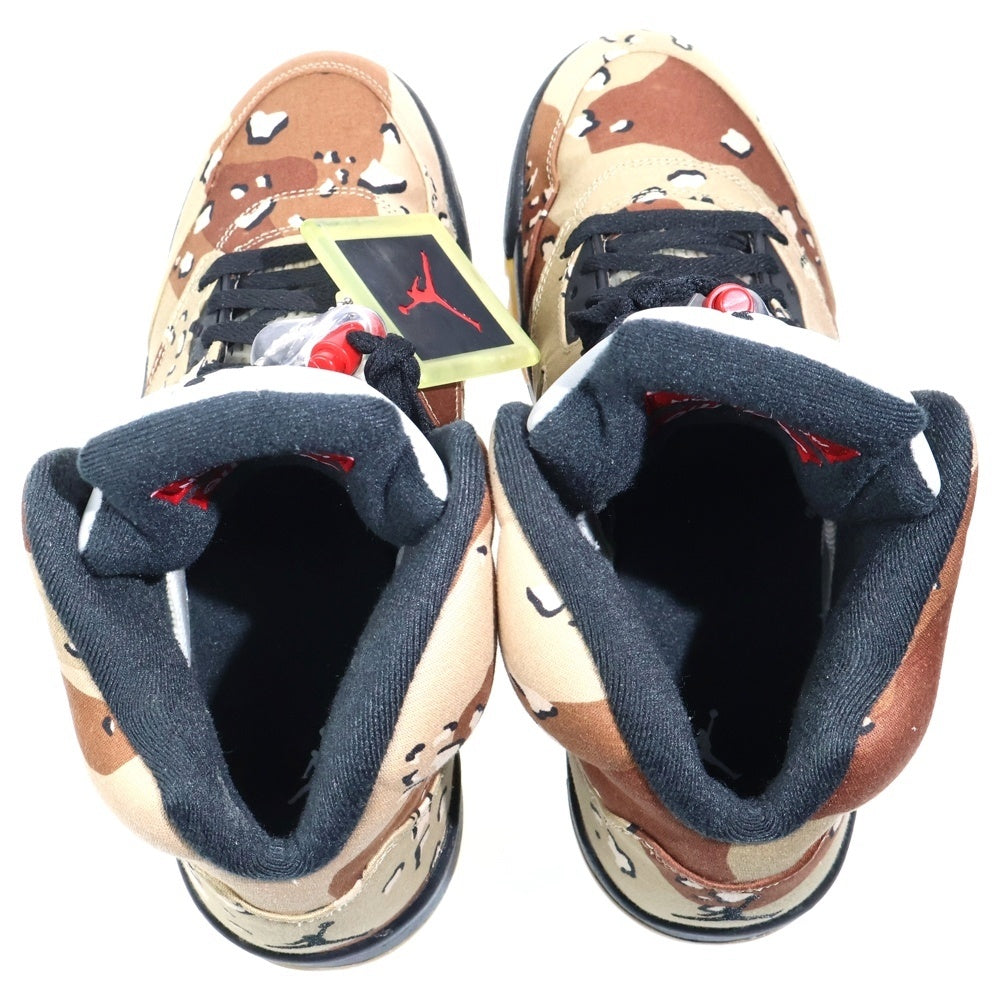 NIKE(ナイキ) 15AW×SUPREME AIR JORDAN 5 RETRO DESERT CAMO エアジョーダン5 デザートカモ ハイカットスニーカー ベージュ US11/29cm 824371‐201