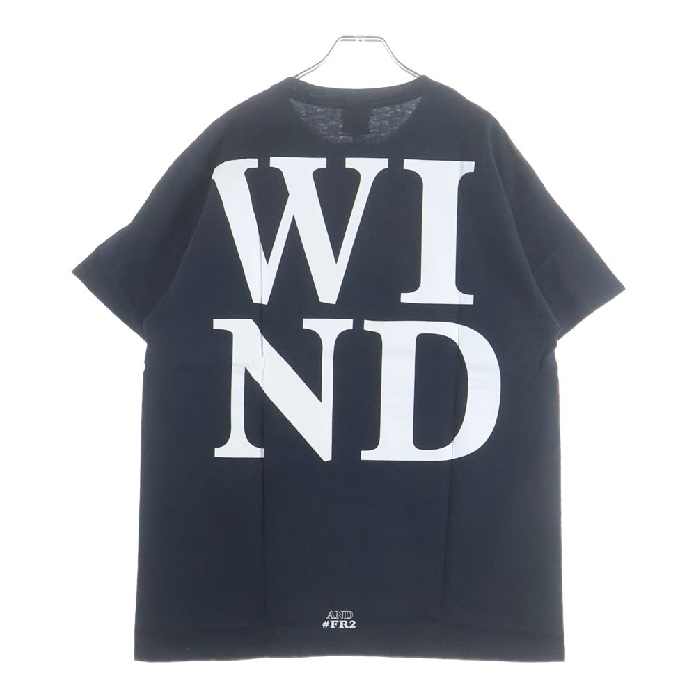 WIND AND SEA(ウィンダンシー) ×FR2 PATCH T-SHIRT エフアール 2 ロゴ パッチ クルーネックコットン半袖Tシャツ ブラック WDS-FR2-02