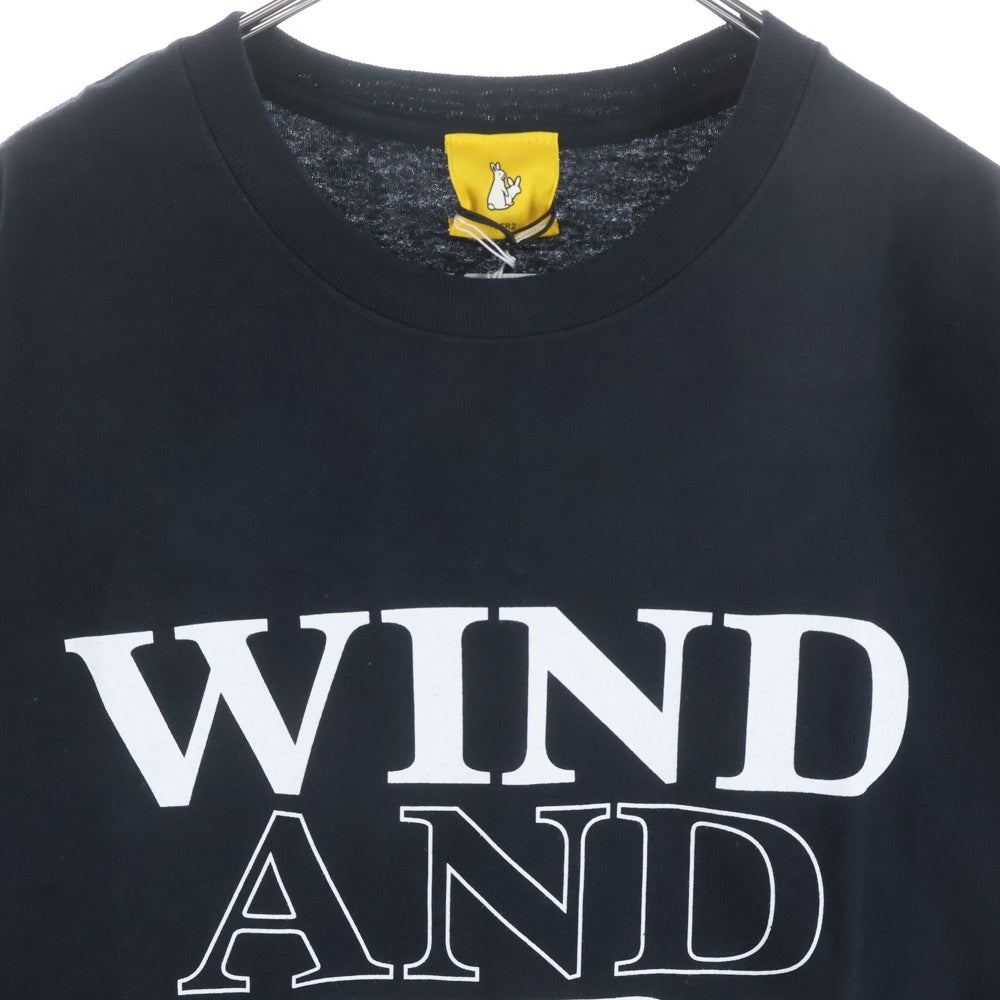 WIND AND SEA(ウィンダンシー) ×FR2 PATCH T-SHIRT エフアール 2 ロゴ パッチ クルーネックコットン半袖Tシャツ ブラック WDS-FR2-02