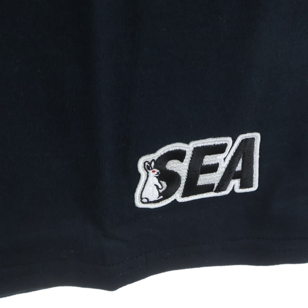 WIND AND SEA(ウィンダンシー) ×FR2 PATCH T-SHIRT エフアール 2 ロゴ パッチ クルーネックコットン半袖Tシャツ ブラック WDS-FR2-02