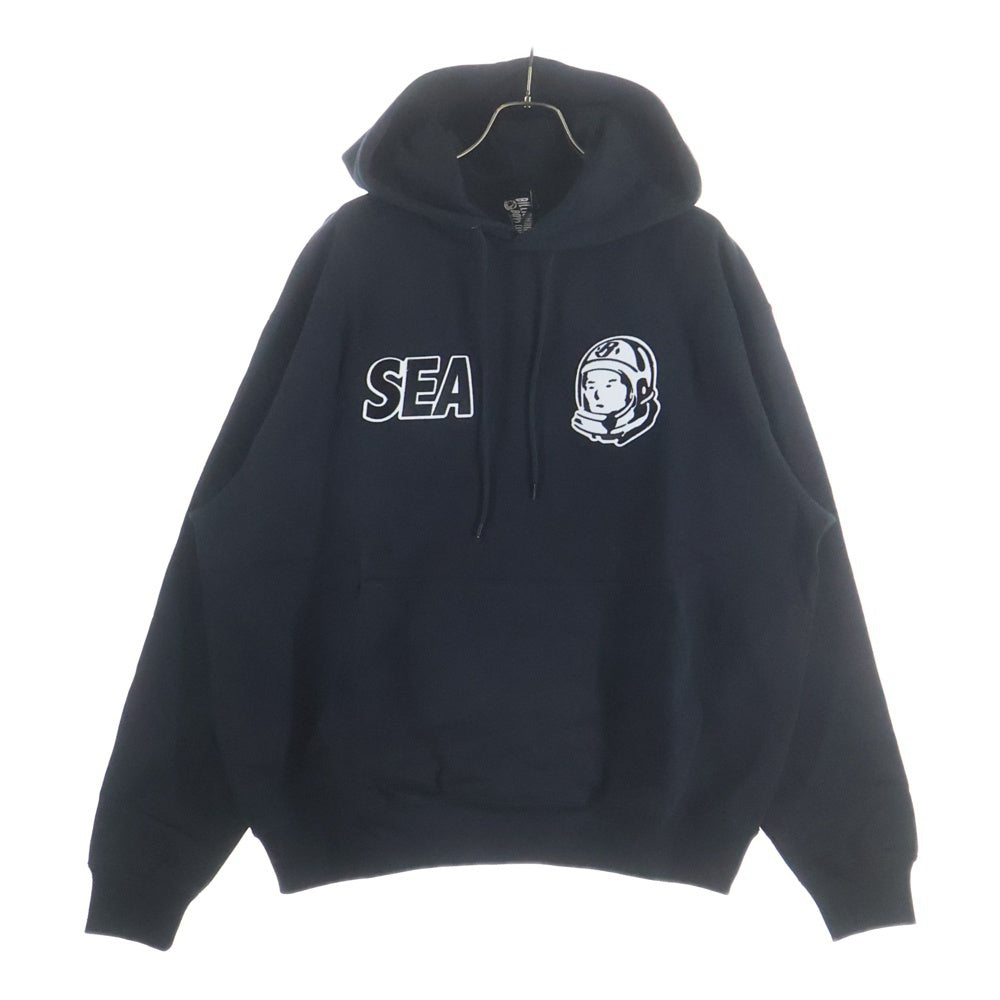 WIND AND SEA(ウィンダンシー) ×BILLIONAIRE BOYS CLUB ビリオネアボーイズクラブ ロゴワッペン プルオーバーパーカー ブラック BBCJP205SK008