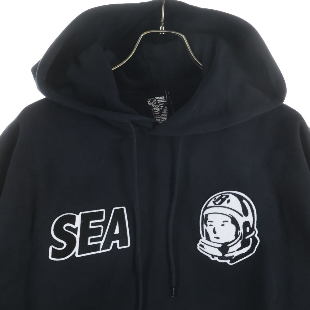 WIND AND SEA(ウィンダンシー) ×BILLIONAIRE BOYS CLUB ビリオネアボーイズクラブ ロゴワッペン プルオーバーパーカー ブラック BBCJP205SK008