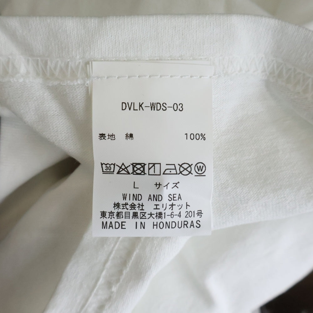 WIND AND SEA(ウィンダンシー) 20SS ×Devilock Tour T-SHIRT デビロック プリント半袖Tシャツ クルーネックカットソー ホワイト DVLK-WDS-03