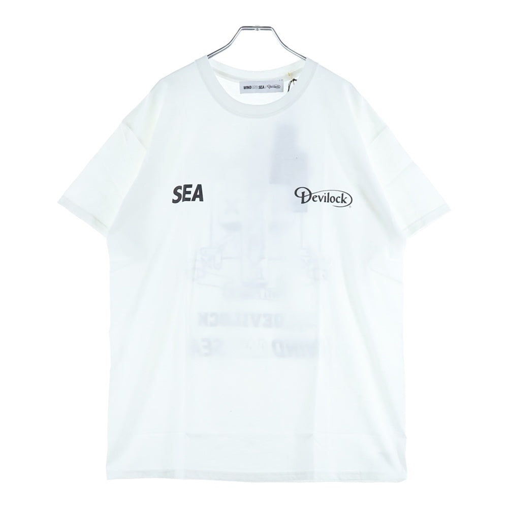 WIND AND SEA(ウィンダンシー) 20SS ×Devilock T-SHIRT デビロック プリント半袖Tシャツ クルーネックカットソー ホワイト DVLK-WDS-06