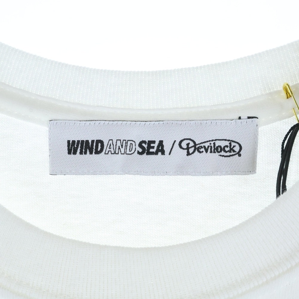 WIND AND SEA(ウィンダンシー) 20SS ×Devilock T-SHIRT デビロック プリント半袖Tシャツ クルーネックカットソー ホワイト DVLK-WDS-06