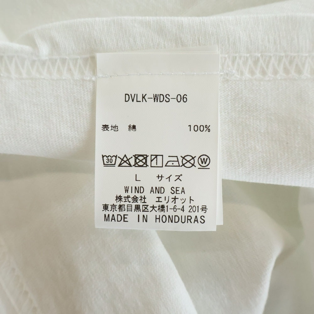 WIND AND SEA(ウィンダンシー) 20SS ×Devilock T-SHIRT デビロック プリント半袖Tシャツ クルーネックカットソー ホワイト DVLK-WDS-06
