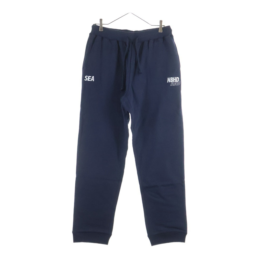 WIND AND SEA(ウィンダンシー) 20SS×NEIGHBORHOOD sweat pants ネイバーフッド ロゴ刺繍 スウェットパンツ ネイビー 201ELWSN-PTM01S