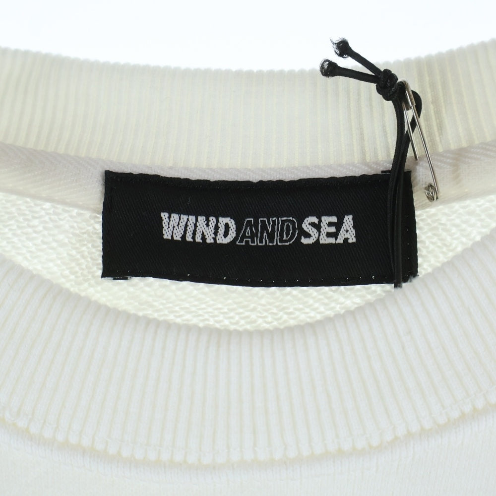 WIND AND SEA(ウィンダンシー) 22SS×YYHS Crewneck 幽遊白書 プリント クルーネック スウェットトレーナー ホワイト WDS-YYHS-03