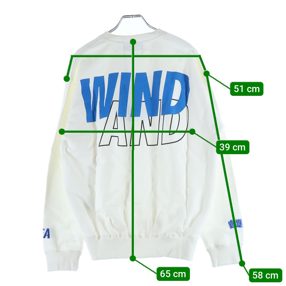 WIND AND SEA(ウィンダンシー) 22SS×YYHS Crewneck 幽遊白書 プリント クルーネック スウェットトレーナー ホワイト WDS-YYHS-03