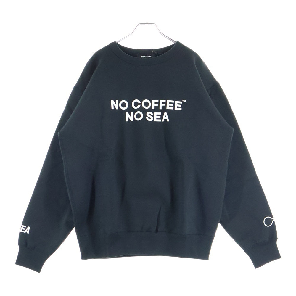 WIND AND SEA(ウィンダンシー) ×NO COFFEE フロッキープリントスウェットトレーナー ブラック WDS-NOCF-03