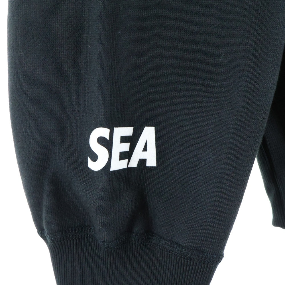 WIND AND SEA(ウィンダンシー) ×NO COFFEE フロッキープリントスウェットトレーナー ブラック WDS-NOCF-03