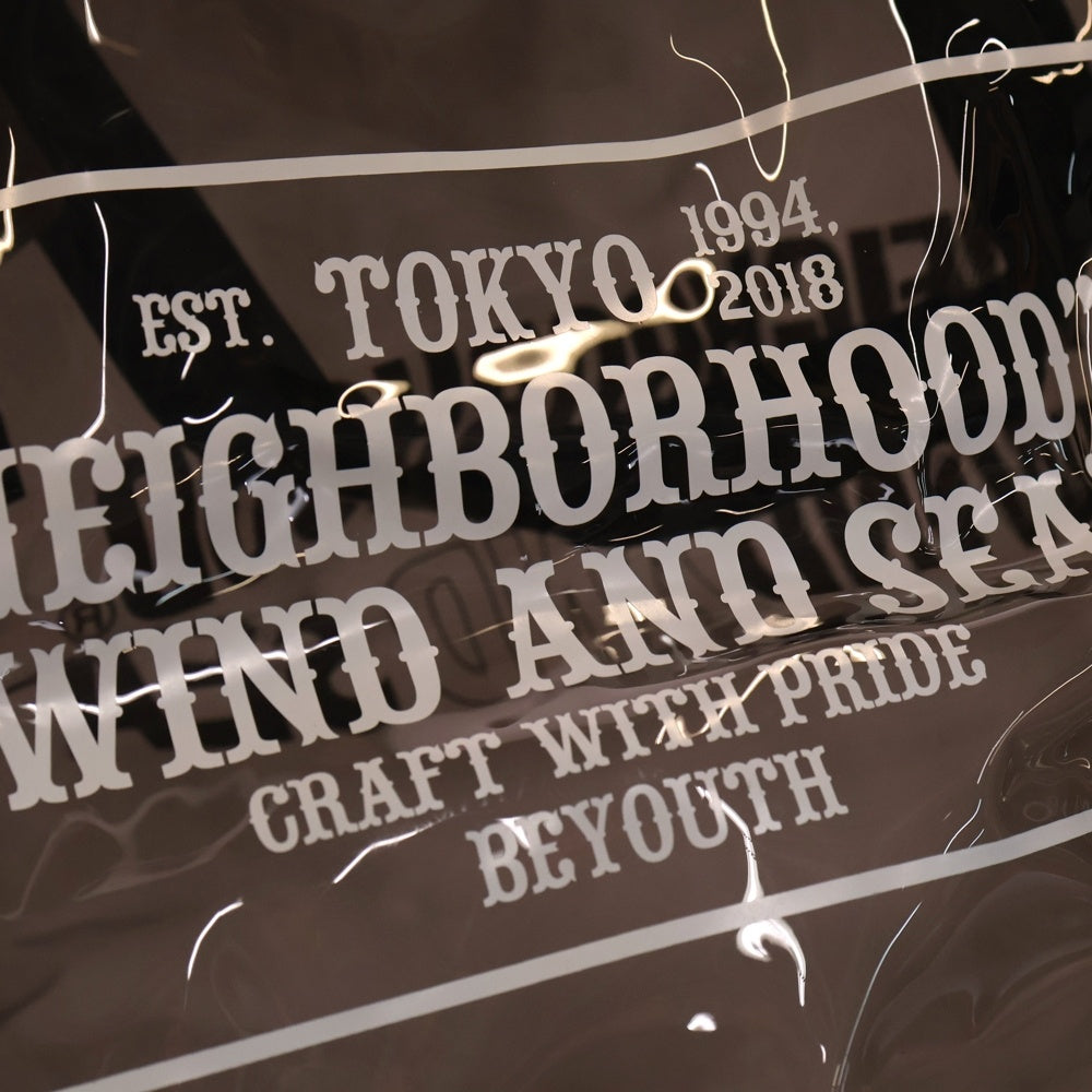 NEIGHBORHOOD(ネイバーフッド) 22SS×WIND AND SEA P-BEACH BAG ウィンダンシー トートバッグ ビーチ プールバッグ ブラック 221FRWSN-CG01S