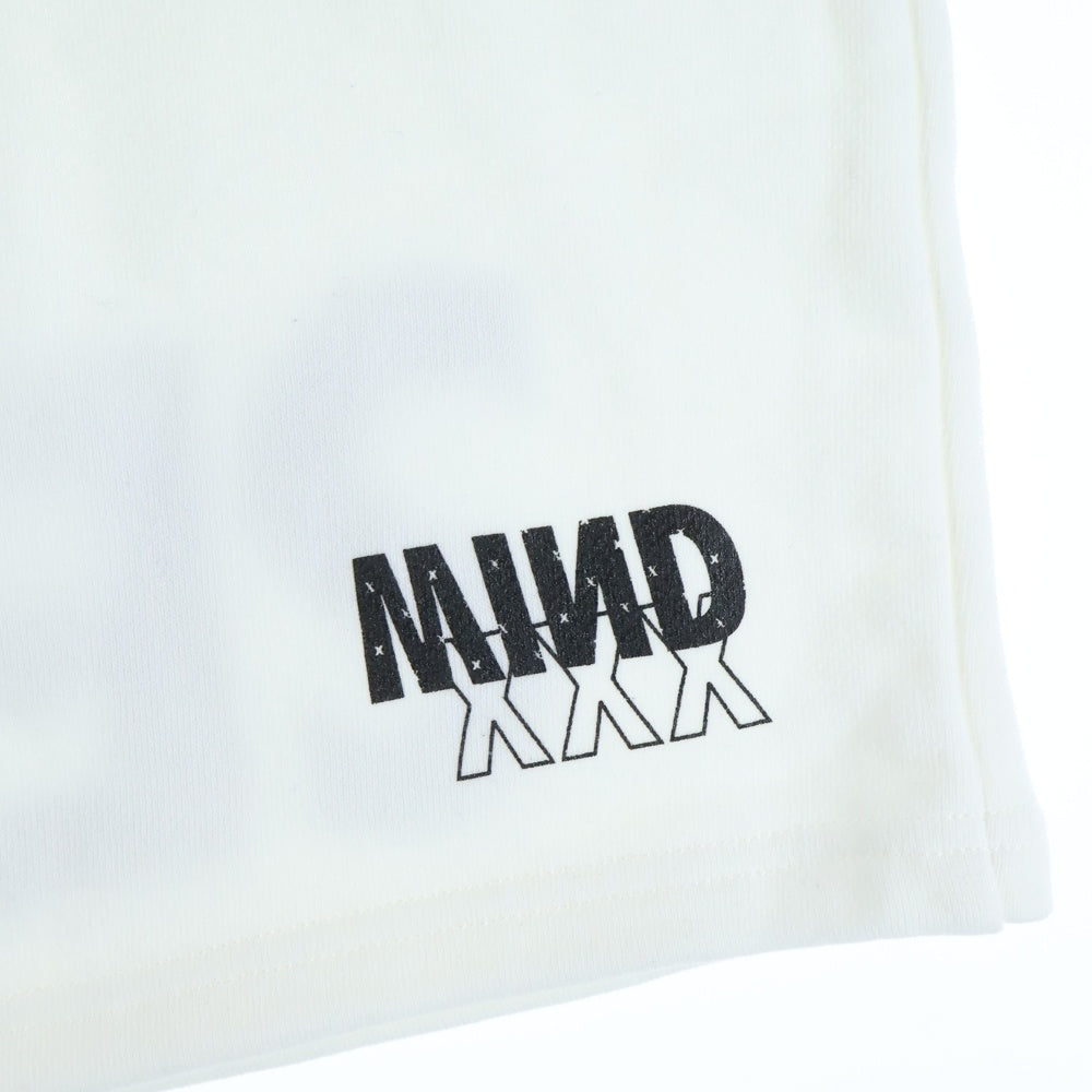 GOD SELECTION XXX(ゴッドセレクショントリプルエックス) 20SS×WIND AND SEA ウィンダンシー ロゴプリント スウェットショートパンツ ホワイト GX-S20-WSSP-05