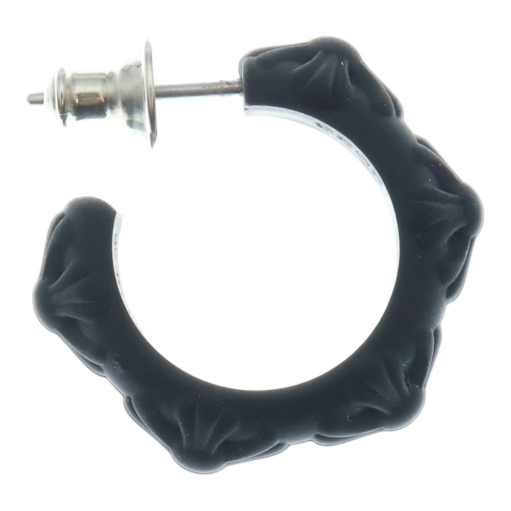 CHROME HEARTS(クロムハーツ) RUBBER HOOP CROSS SML クロスバンドフープ シリコンピアス ブラック