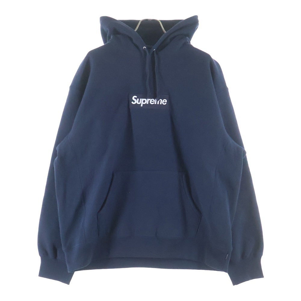 SUPREME(シュプリーム) 25AW Box Logo Hooded Sweatshirt ボックスロゴ フーデッドスウェットシャツ プルオーバーパーカー ネイビー