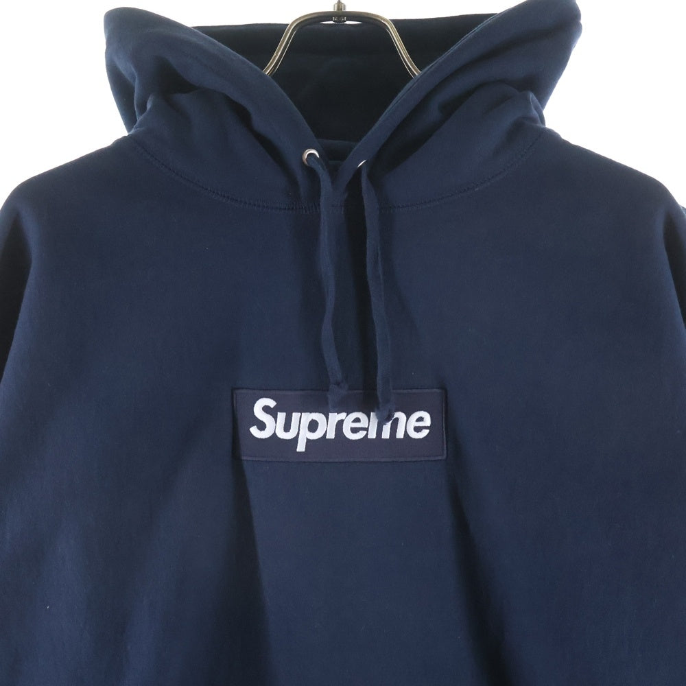 SUPREME(シュプリーム) 25AW Box Logo Hooded Sweatshirt ボックスロゴ フーデッドスウェットシャツ プルオーバーパーカー ネイビー
