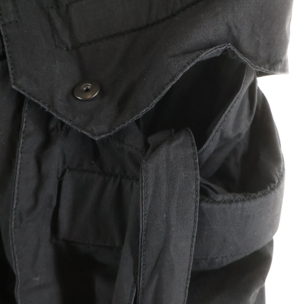 JULIUS(ユリウス) CO/MO TYPEWRITER CLOTH ガスマスクカーゴパンツ ブラック 738PAM1