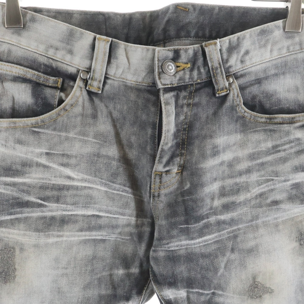 TORNADO MART(トルネードマート) コーティングダメージ加工 デニムパンツ グレー 631-8917004