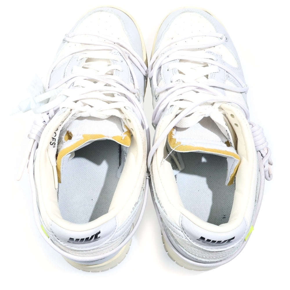 NIKE(ナイキ) ×OFF-WHITE DUNK LOW 1 OF 50 オフホワイト ダンク ローカットスニーカー グレー US8.5/26.5cm DM1602-123