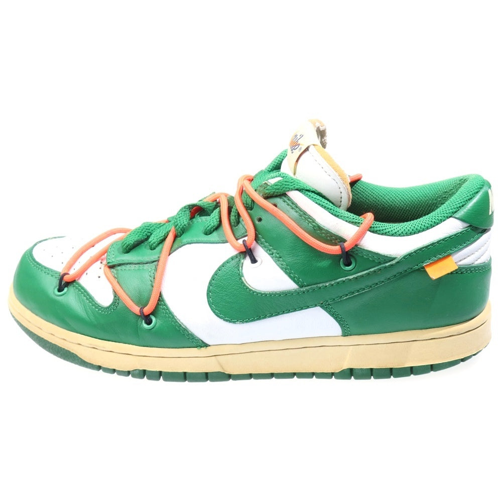 NIKE(ナイキ) ×Off-White Dunk Low White/Pine Green CT0856-100 ×オフホワイト ダンクロウ ローカットスニーカー シューズ US10.5/28.5cm ホワイト/グリーン